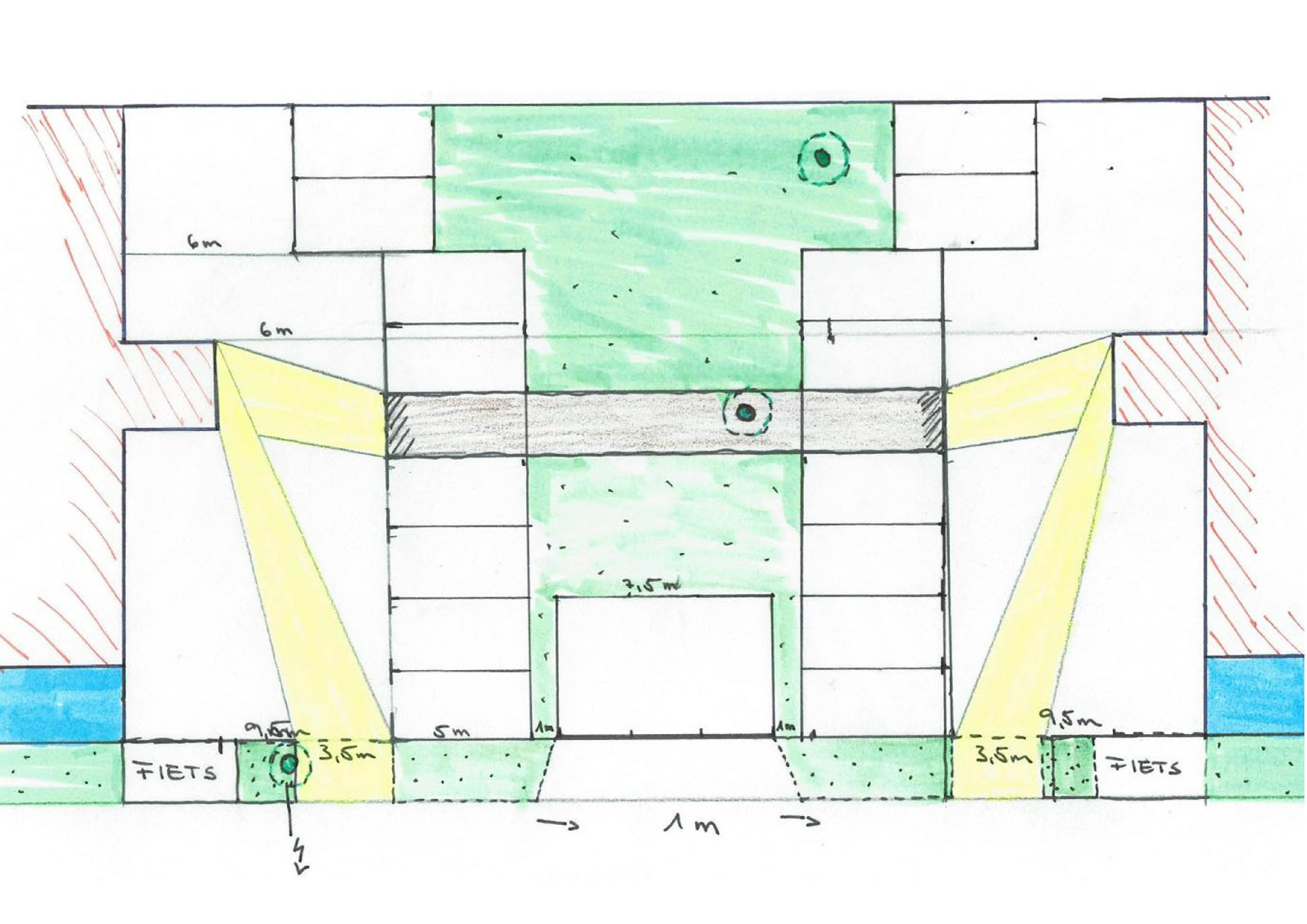 concept voor herinrichting parkeerplek